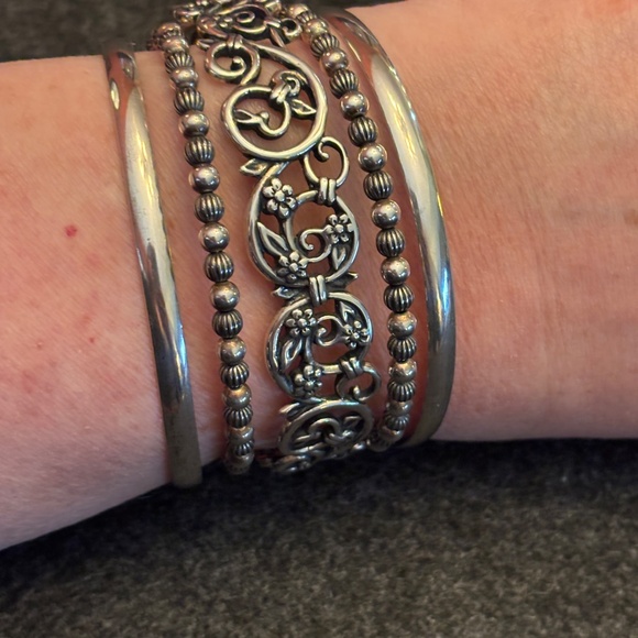 Carolyn Pollack sterling silver Changing Seasons cuff bracelet set. - Picture 1 of 12